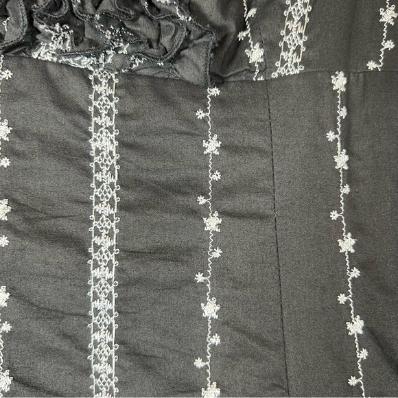 VTG Rabbit Rabbit Rabbit Designs Ruffle Floral Embroidered Fit & Flare Dress 12 - Picture 7 of 14